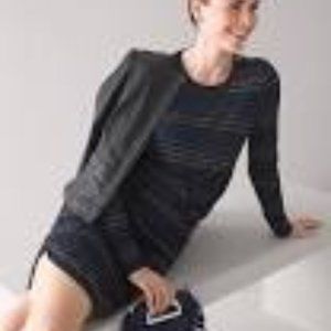 NEW WHBM Ruched Blouson Lurex Knit Dress